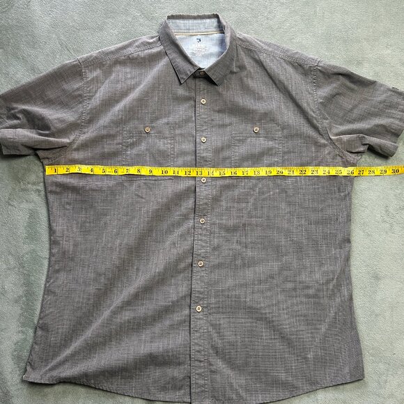 Kuhl Mens Short Sleeve Button Up Shirt XXL Gray Karib - Picture 9 of 13